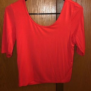 Orange/red Bethany mota large crop top